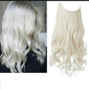 Thathair hair Halo Extension Set Platinum Blonde 14”